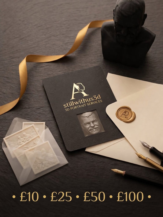 Stillwithus3D gift card personalised 3D memorial gifts UK